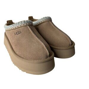 NEW Women's UGG Tazz Platform Slipper Women's US 5 EU 36 SAND Mule Clog Suede